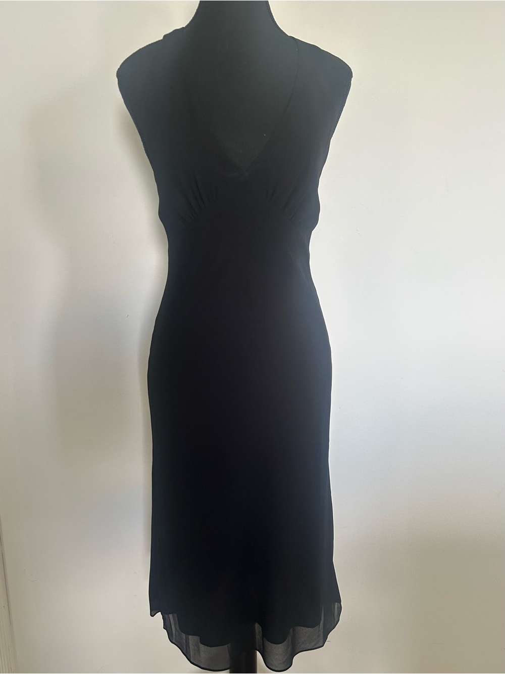 Wilfred Black V-Neck Midi Slip Dress